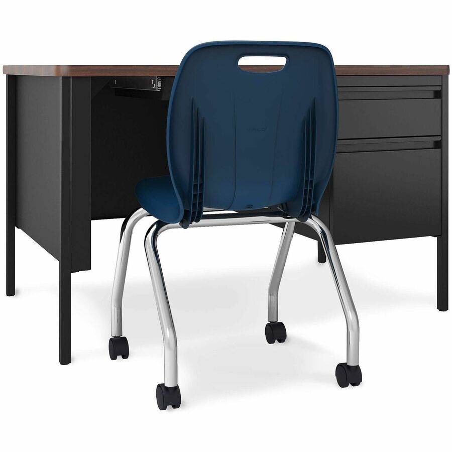 Lorell League Mobile Student Chairs, 30" x 18.5" x 21", 2/Carton (LLR99909NY)