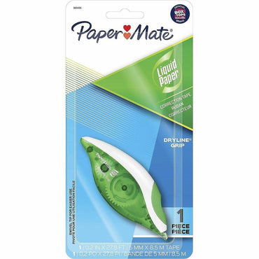Paper Mate DryLine Grip Correction Tape, 0.20" Tape Width x 27.80 ft Tape Length, White Tape (PAP660415A)