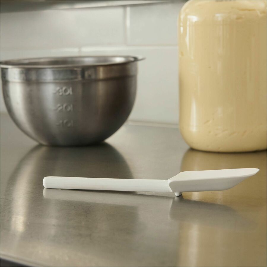 Rubbermaid Commercial 9-1/2" Spoon-shaped Spatula, Clear, 1 Piece(s), Breakroom, Food, Dishwasher Safe (RCP1933WHT)