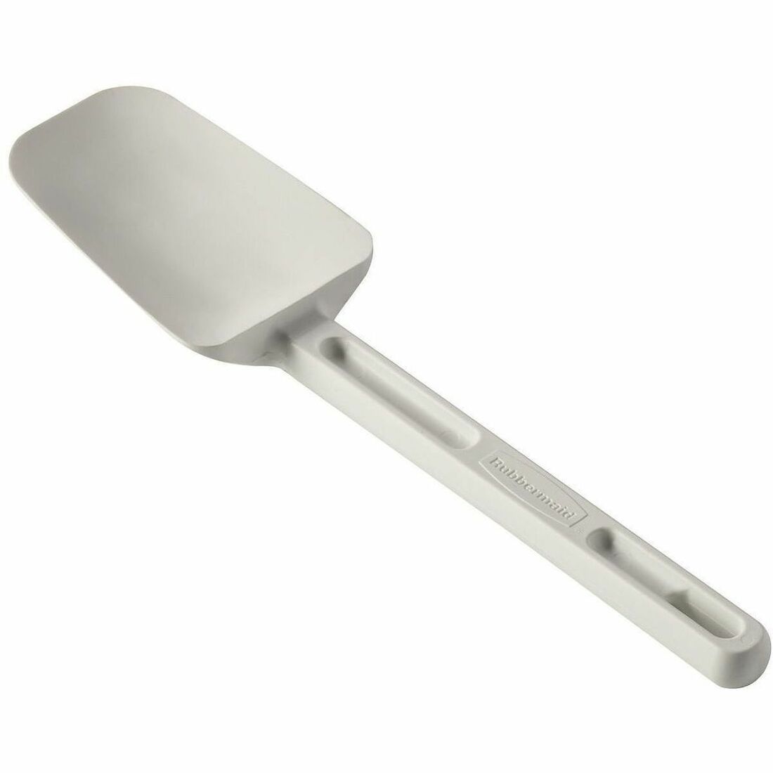 Rubbermaid Commercial 9-1/2" Spoon-shaped Spatula, Clear, 1 Piece(s), Breakroom, Food, Dishwasher Safe (RCP1933WHT)