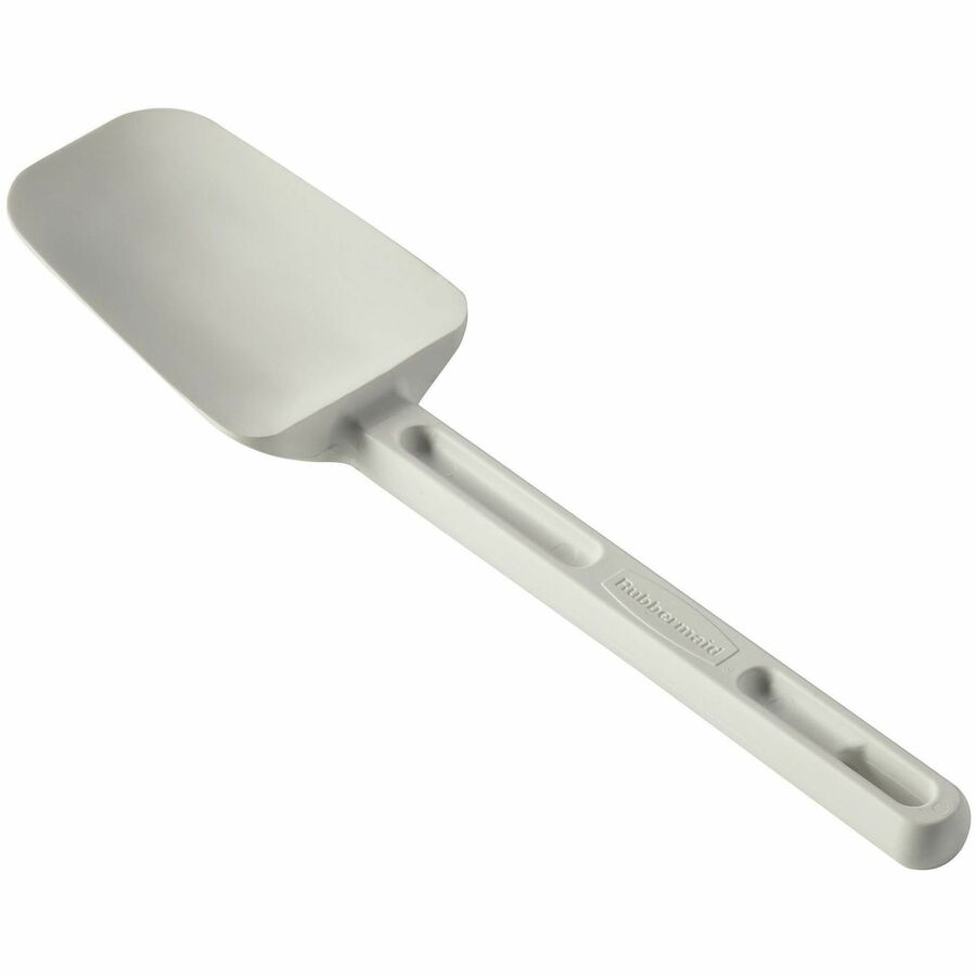Rubbermaid Commercial 9-1/2" Spoon-shaped Spatula, Clear, 1 Piece(s), Breakroom, Food, Dishwasher Safe (RCP1933WHT)