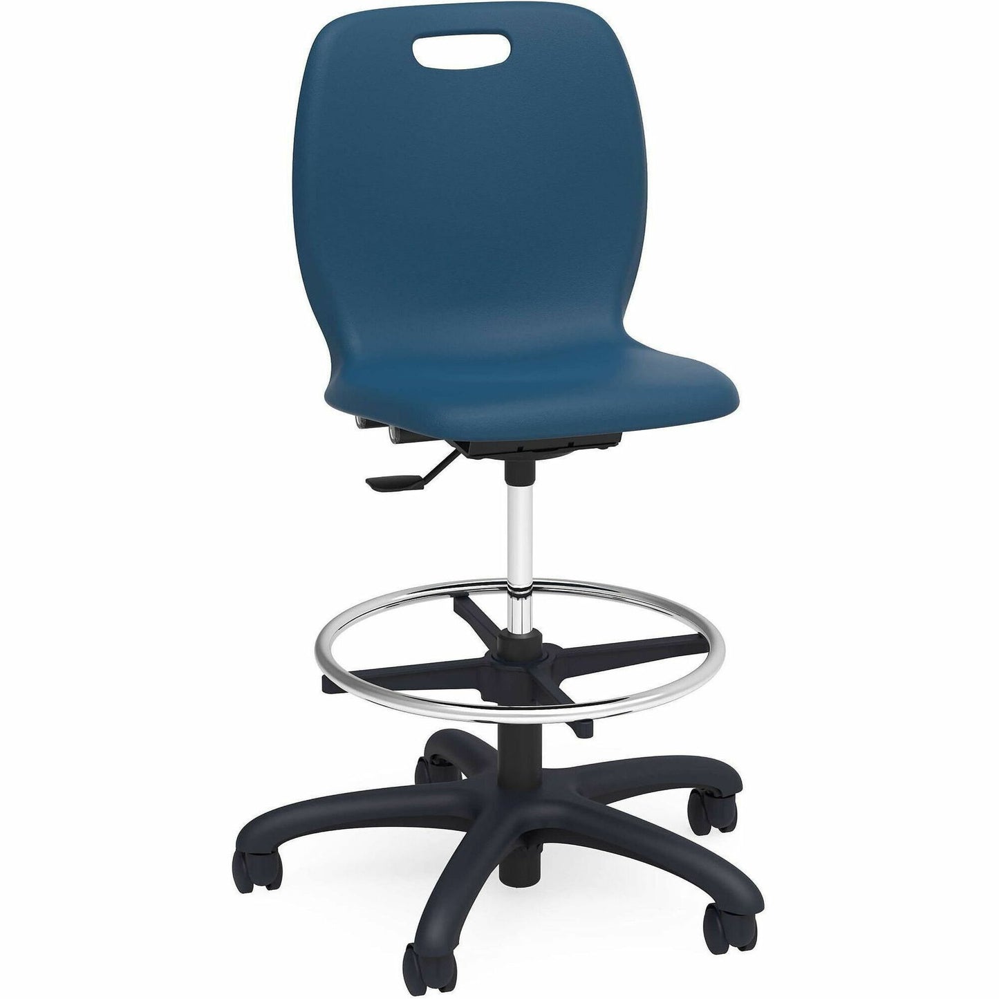 Lorell League Adjustable Height Mobile Lab Stool, 14" (LLR83094NY)