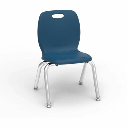 Lorell League 12" Seat Stacking Student Chairs, 21.6" x 14.8" x 14", 4/Carton (LLR99903NY)