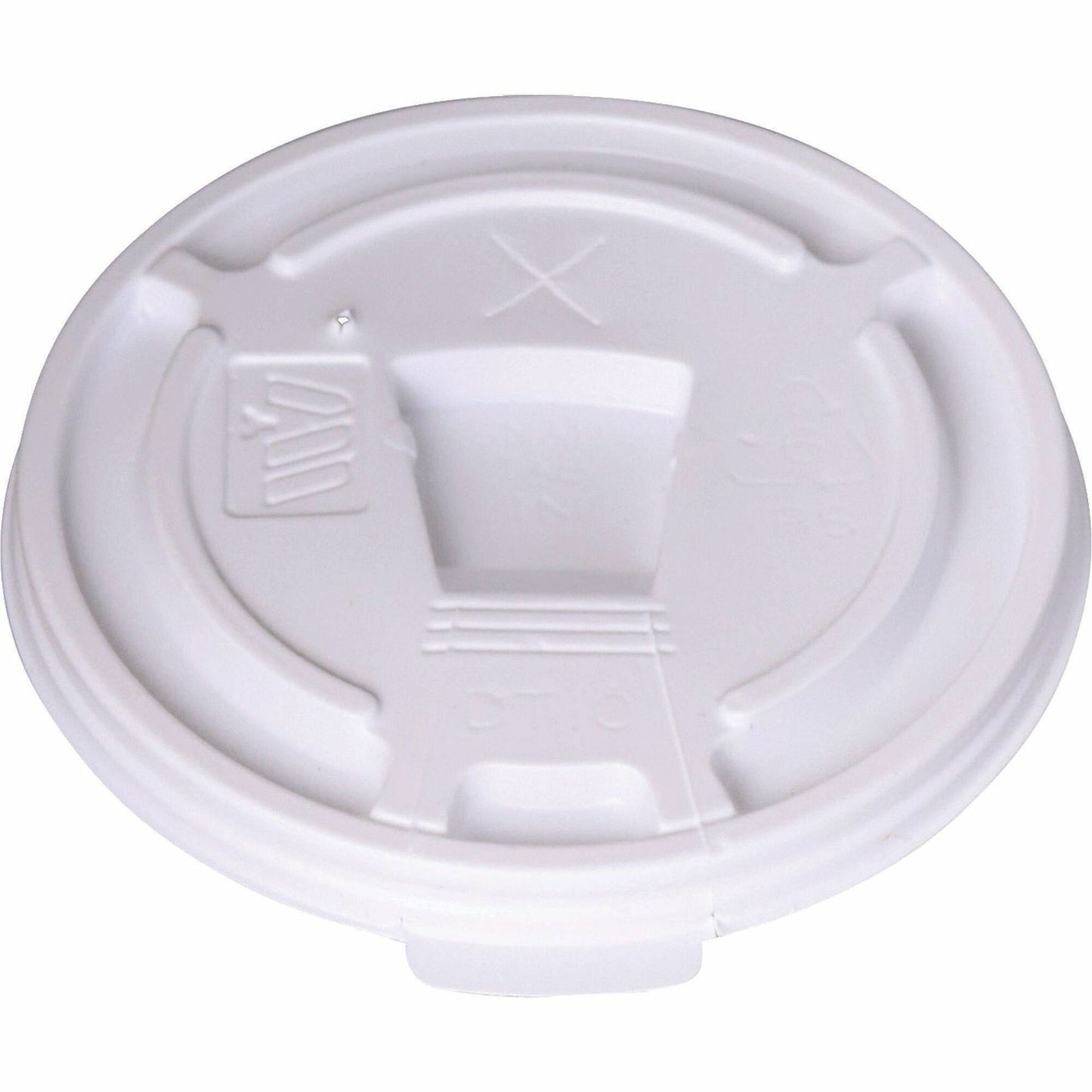 Genuine Joe Plastic Cup Lids with Reclosable Slot for 10 oz Cup, 100 Lids/Pack, 10 Packs/Carton (GJO222064)