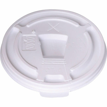 Genuine Joe Plastic Cup Lids with Reclosable Slot for 10 oz Cup, 100 Lids/Pack, 10 Packs/Carton (GJO222064)
