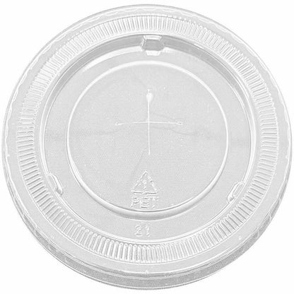 Genuine Joe Lids for 9 & 10 oz. Plastic Cold Cups, Polyethylene Terephthalate (PET), Clear, 1000 Lids/Box, 1 Carton (GJO58236)