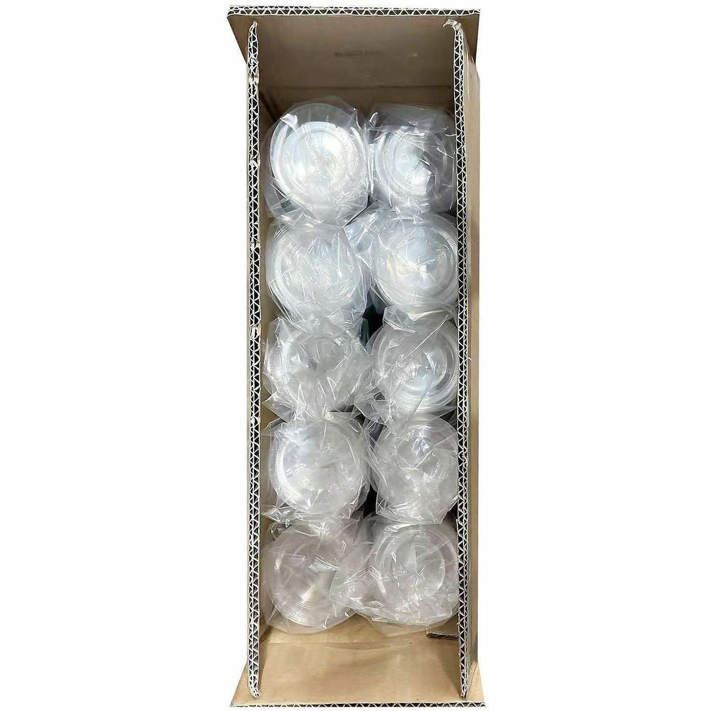 Genuine Joe Lids for 9 & 10 oz. Plastic Cold Cups, Polyethylene Terephthalate (PET), Clear, 1000 Lids/Box, 1 Carton (GJO58236)