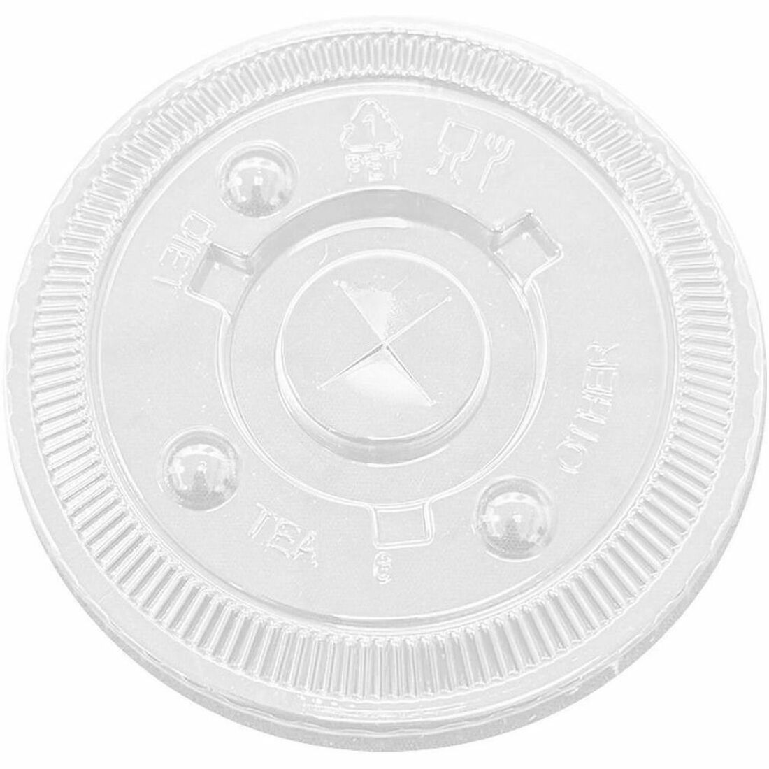 Genuine Joe Lids for Paper Cold Cups, Clear, 100/Pack, 10 Packs/Carton (GJO00317)