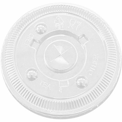 Genuine Joe Lids for Paper Cold Cups, Clear, 100/Pack, 10 Packs/Carton (GJO00317)