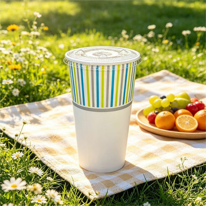 Genuine Joe Lids for Paper Cold Cups, Clear, 100/Pack, 10 Packs/Carton (GJO00317)