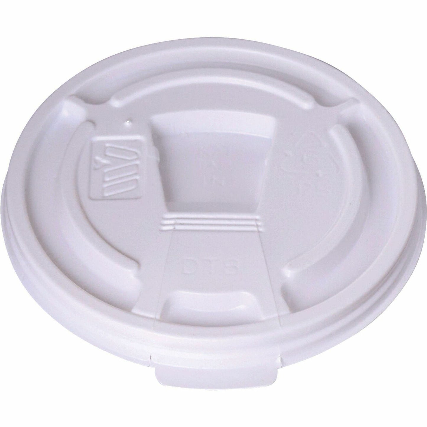 Genuine Joe Plastic Cup Lids with Reclosable Slot for 8 oz Cup, 100 Lids/Pack, 10 Packs/Carton (GJO222063)