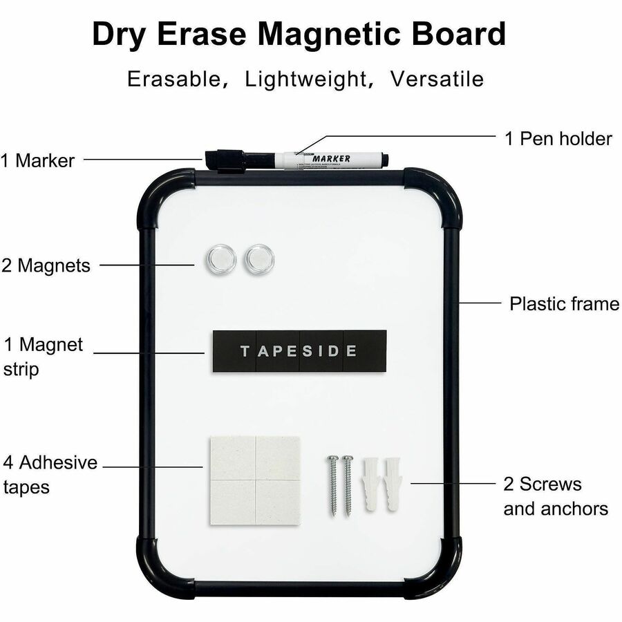 Lorell Magnetic Dry-Erase Board, 14" (1.2 ft) x 11" (0.9 ft) Height (LLR75623)