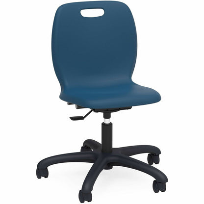 Lorell League Adjustable Height Mobile Classroom Chair, Navy (LLR83093NY)