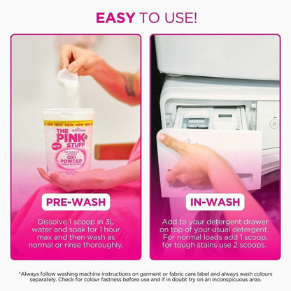 The Pink Stuff Laundry Oxi Powder Stain Remover, 35.20 oz, Fresh, Clean Scent, 6/Carton (RST20162)