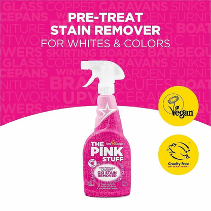 The Pink Stuff Laundry Oxi Stain Remover Spray, 16.9 fl oz, Fresh, Clean Scent, 8/Carton (RST20186)
