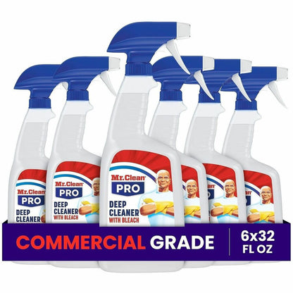 Mr. Clean Deep Cleaner with Bleach, 32 fl oz Spray Bottle, 6/Carton (PGC25677)