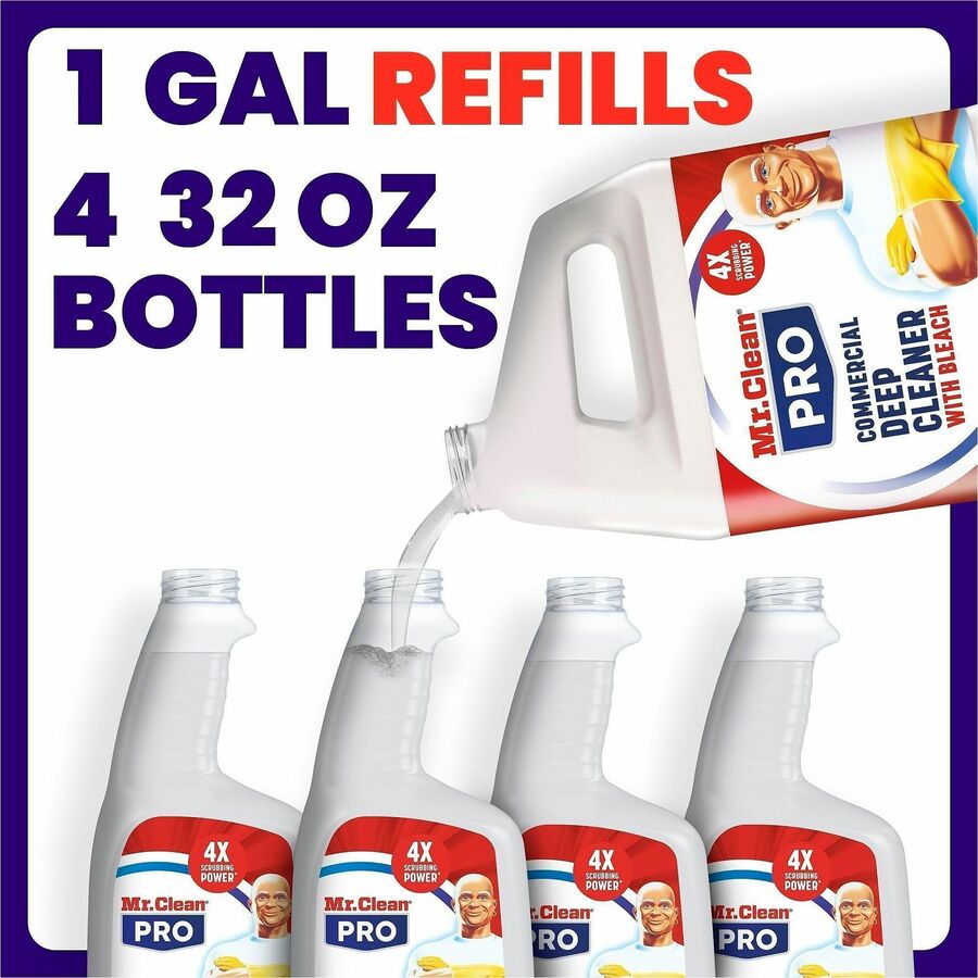 Mr. Clean Deep Cleaner with Bleach, 32 fl oz Spray Bottle, 6/Carton (PGC25677)