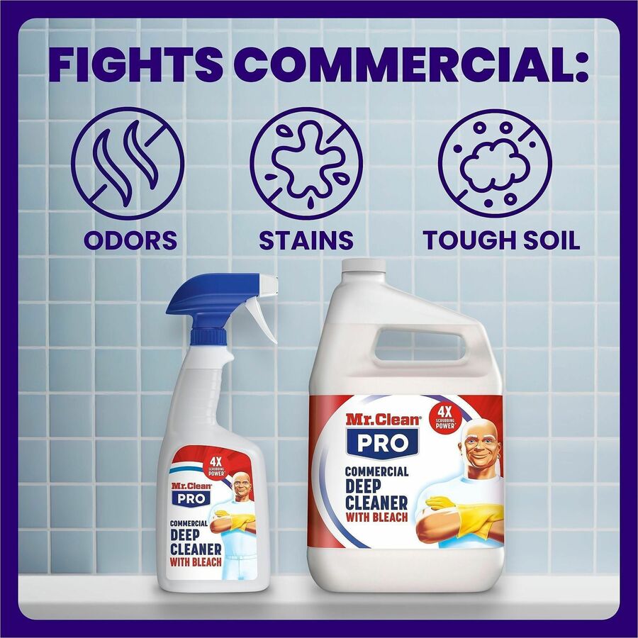 Mr. Clean Deep Cleaner with Bleach, 32 fl oz Spray Bottle, 6/Carton (PGC25677)