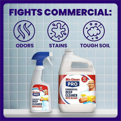 Mr. Clean Deep Cleaner with Bleach, 32 fl oz Spray Bottle, 6/Carton (PGC25677)