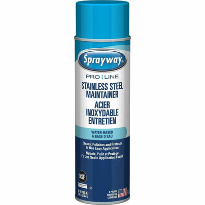 Sprayway Water-Based Stainless Steel Maintainer, 16 fl oz, 12/Carton (CGCSW844)