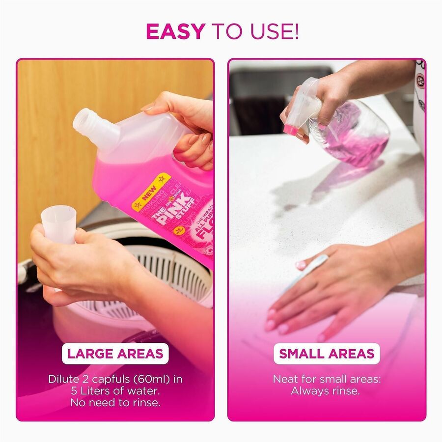The Pink Stuff All-Purpose Floor Cleaner, 33.8 fl oz, Fruity Scent, 6/Carton (RST823785)