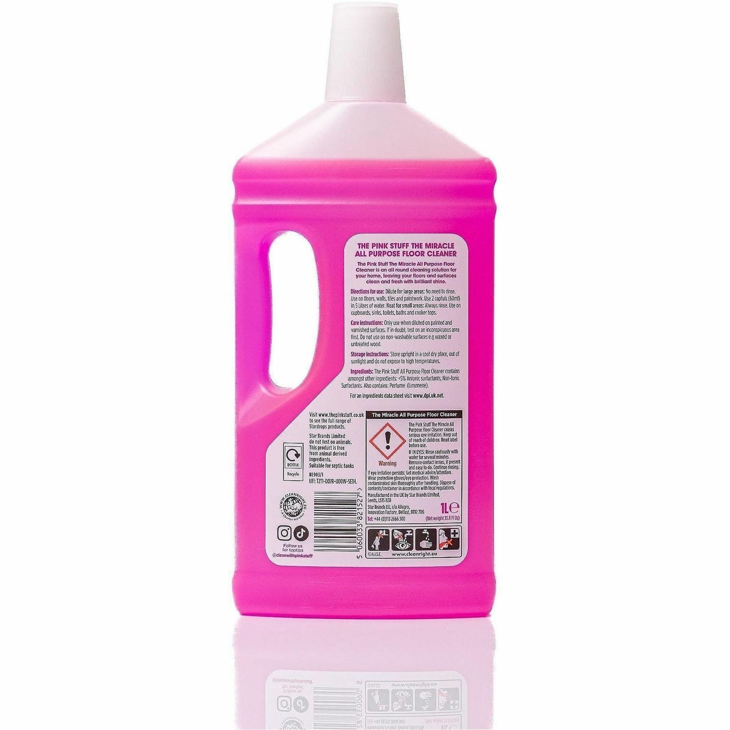 The Pink Stuff All-Purpose Floor Cleaner, 33.8 fl oz, Fruity Scent, 6/Carton (RST823785)
