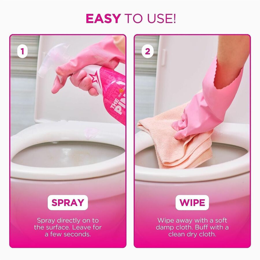 The Pink Stuff Bathroom Foam Cleaner, 25.4 fl oz, Fruity Scent, 10/Carton (RST82383)
