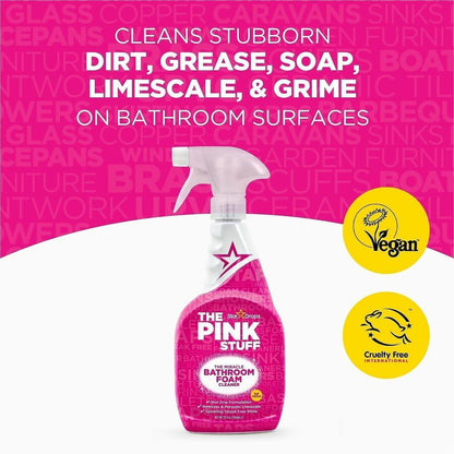 The Pink Stuff Bathroom Foam Cleaner, 25.4 fl oz, Fruity Scent, 10/Carton (RST82383)