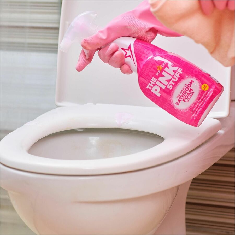 The Pink Stuff Bathroom Foam Cleaner, 25.4 fl oz, Fruity Scent, 10/Carton (RST82383)