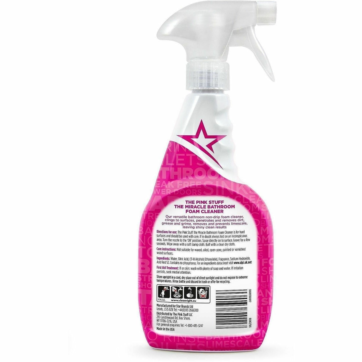 The Pink Stuff Bathroom Foam Cleaner, 25.4 fl oz, Fruity Scent, 10/Carton (RST82383)