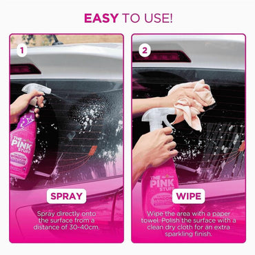 The Pink Stuff Window Cleaner with Rose Vinegar, 25.4 fl oz, Fresh, Fruity Scent, 10/Carton (RST82384)