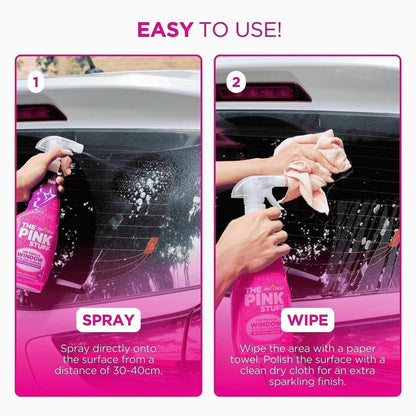 The Pink Stuff Window Cleaner with Rose Vinegar, 25.4 fl oz, Fresh, Fruity Scent, 10/Carton (RST82384)