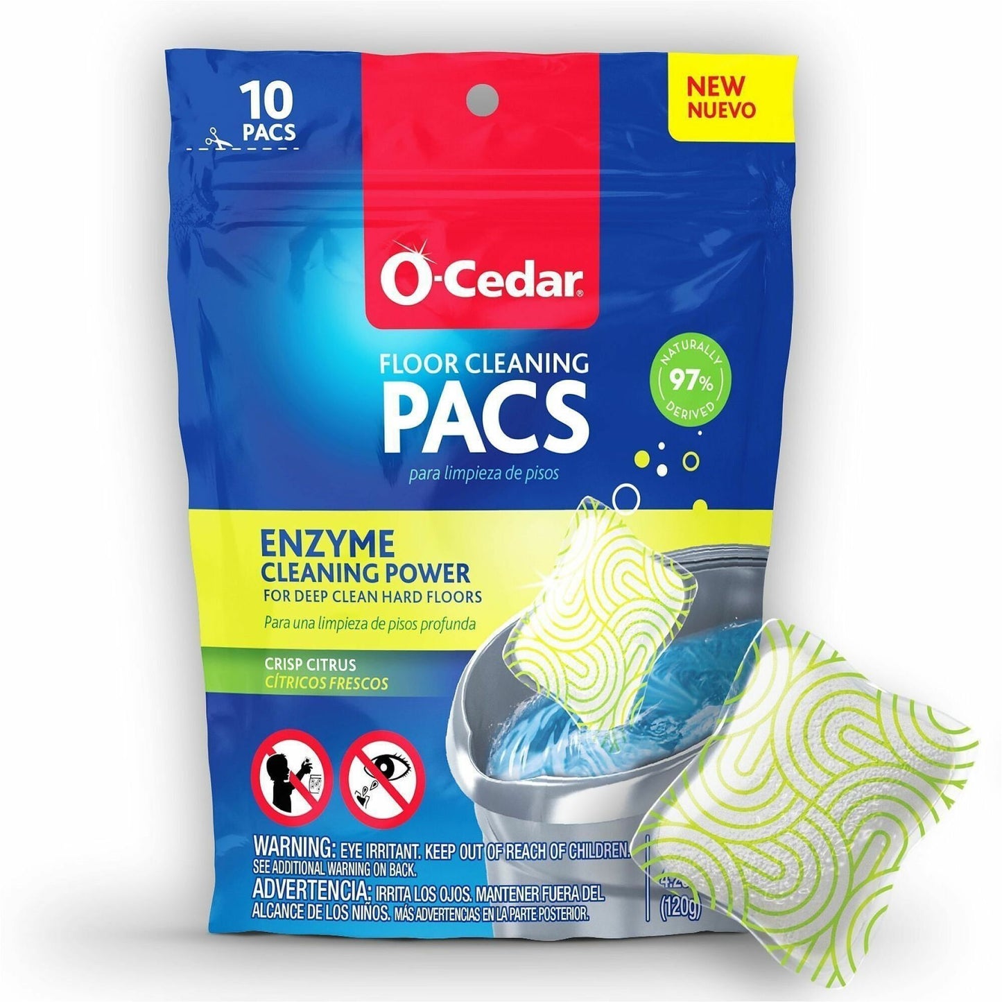O-Cedar PACS Hard Floor Cleaner, 10/Pack (FHP179035PK)
