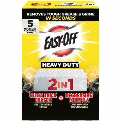 Easy-Off Heavy Duty 2-in-1 Eraser, White, 5/Pack (RAC01776)