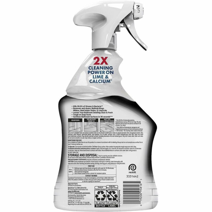 Lysol Power Limescale Remover, 32 fl oz, Atlantic Fresh Scent, 12/Carton (RAC95816CT)