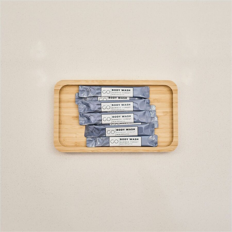 Go Essentials Travel-Size Body Wash Packets, Bamboo Forest Scent, 0.37 fl oz, 20/Pack (GMHBW20)
