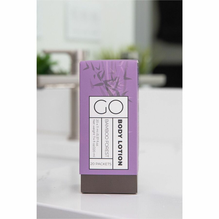 Go Essentials Travel-Size Body Lotion Packets, Lotion, 0.37 fl oz, Lavender, 20/Pack (GMHBL20)