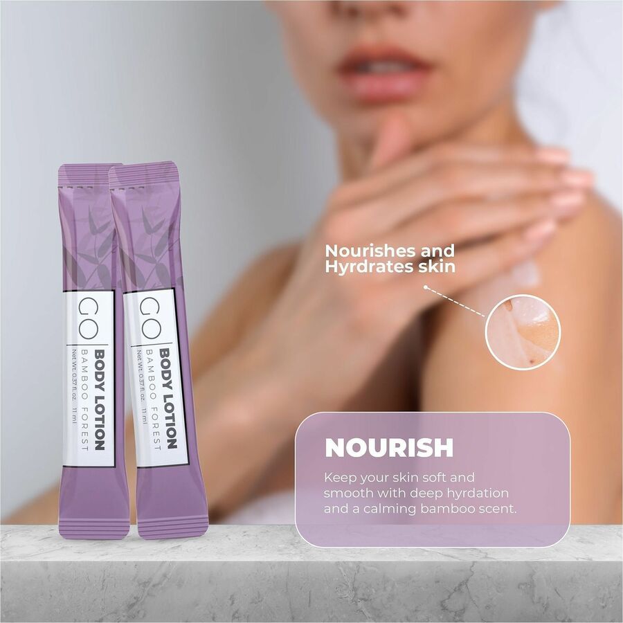 Go Essentials Travel-Size Body Lotion Packets, Lotion, 0.37 fl oz, Lavender, 250/Pack (GMHBL250)