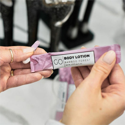 Go Essentials Travel-Size Body Lotion Packets, Lotion, 0.37 fl oz, Lavender, 250/Pack (GMHBL250)