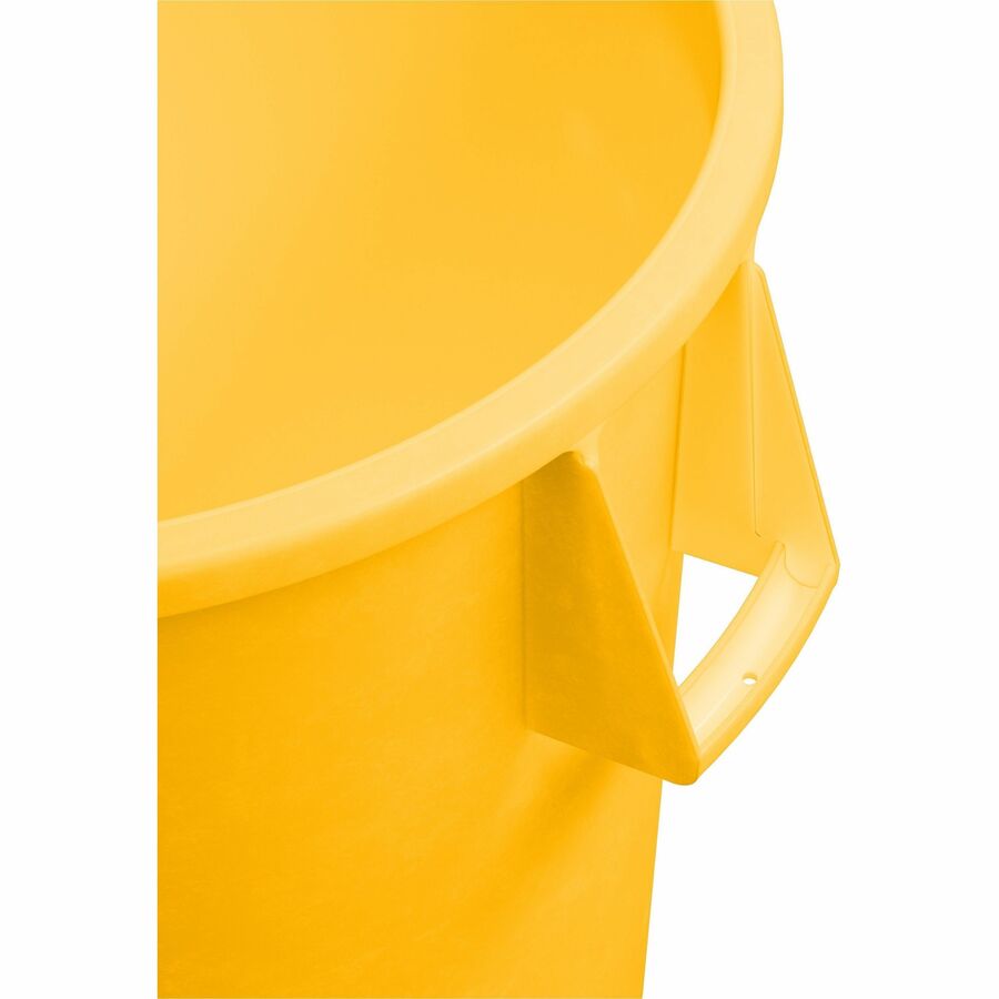 Sparta Bronco Round Waste Containers, Open Top, 44 gal Capacity, Yellow  (CFS84104404)