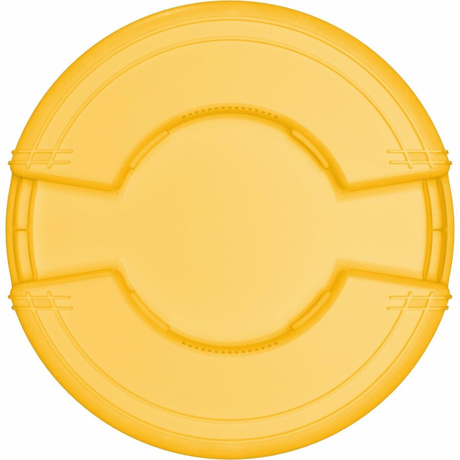 Sparta Bronco Round Waste Containers, Open Top, 44 gal Capacity, Yellow  (CFS84104404)