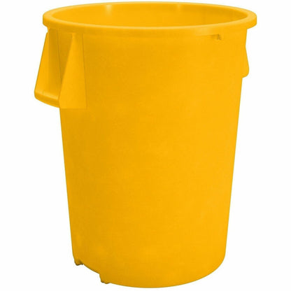 Sparta Bronco Round Waste Containers, Open Top, 44 gal Capacity, Yellow, 3/Carton (CFS84104404CT)