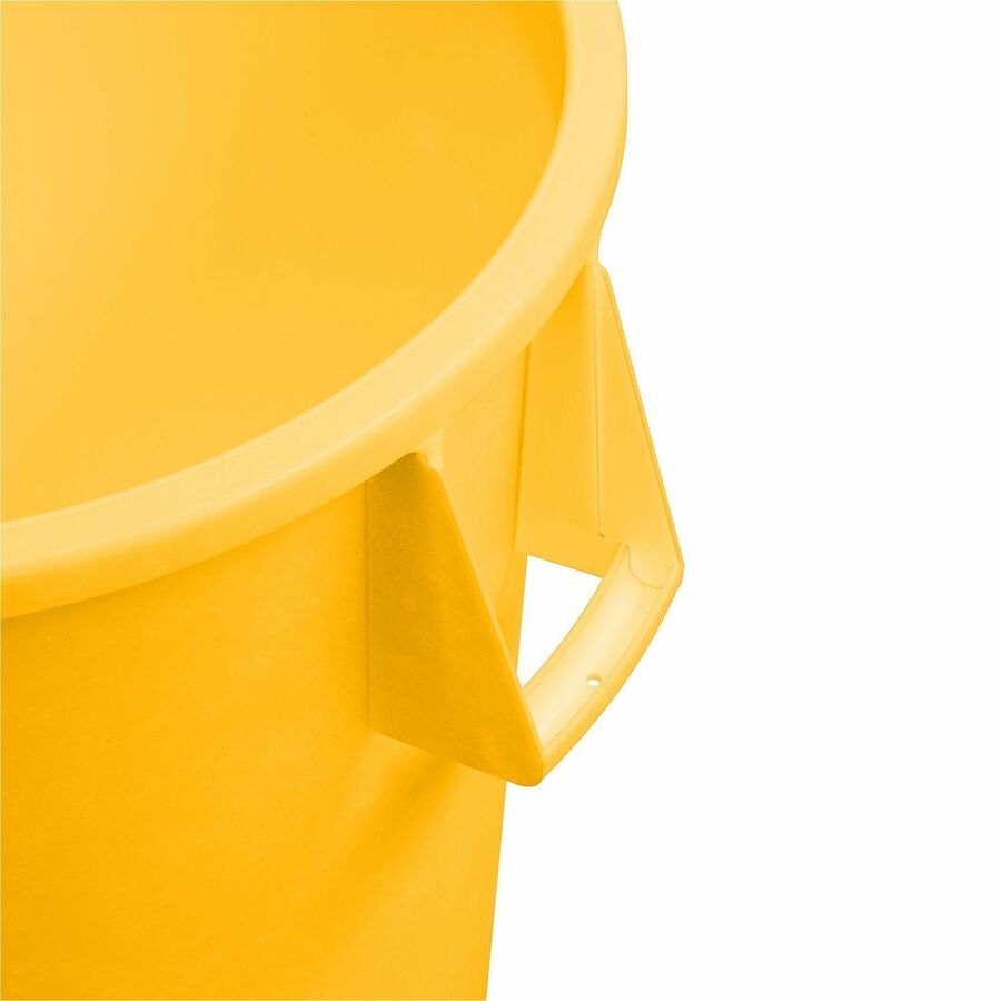 Sparta Bronco Round Waste Containers, Open Top, 44 gal Capacity, Yellow, 3/Carton (CFS84104404CT)