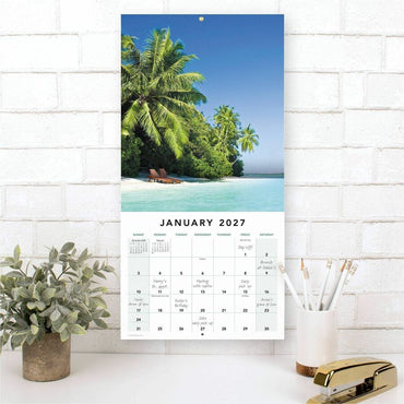 Mead Paradise Monthly Wall Calendar, 12" x 12", 1.37" x 1.56" Block, 12-Month, Jan 2027-Dec 2027 (AAGLME17810)