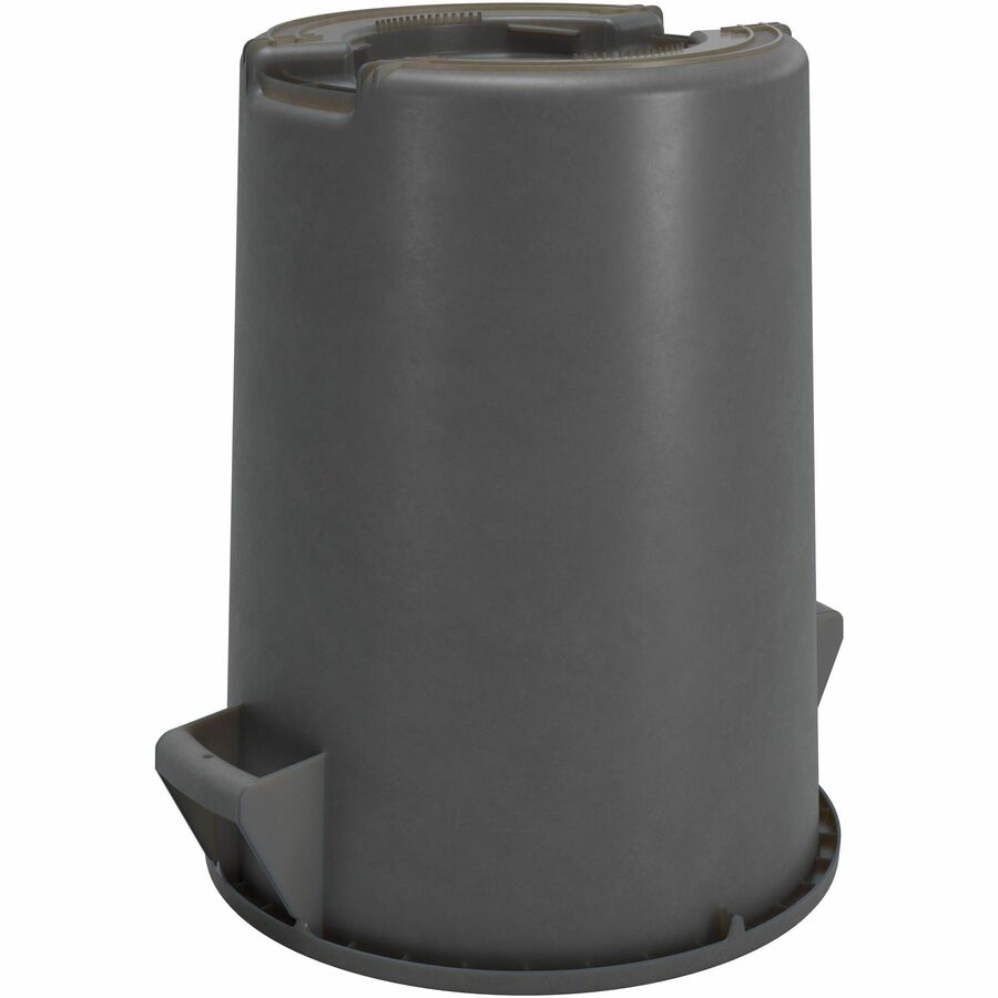 Sparta Bronco Round Waste Containers, Open Top, 44 gal Capacity, Gray  (CFS84104423)