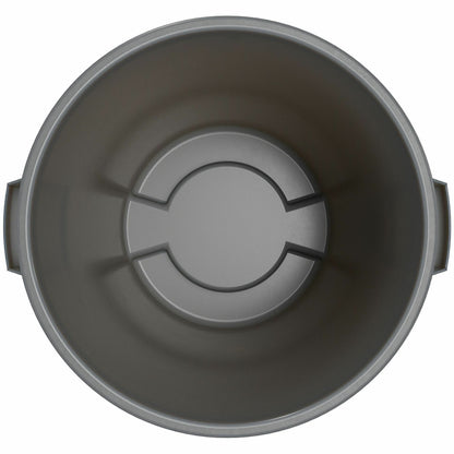 Sparta Bronco Round Waste Containers, Open Top, 44 gal Capacity, Gray  (CFS84104423)