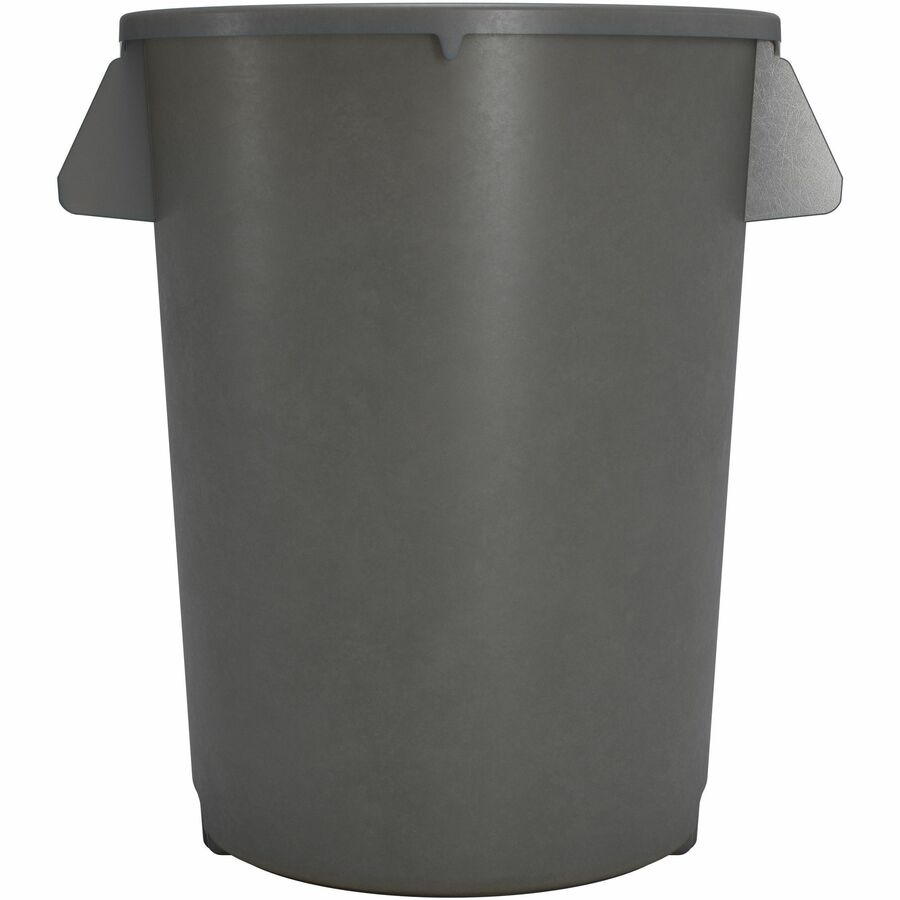 Sparta Bronco Round Waste Containers, Open Top, 44 gal Capacity, Gray  (CFS84104423)