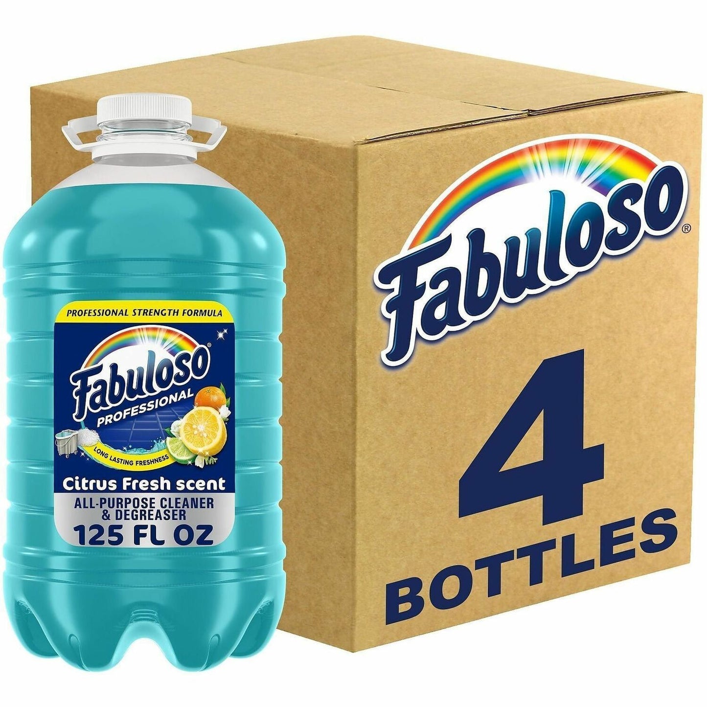 Fabuloso Ocean Multi-use Cleaner, 125 fl oz, Citrus, Fresh, Lavender Scent, 4/Carton (CPC61051911)