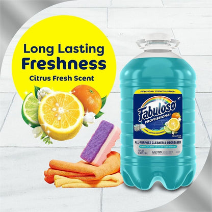 Fabuloso Ocean Multi-use Cleaner, 125 fl oz, Citrus, Fresh, Lavender Scent, 4/Carton (CPC61051911)