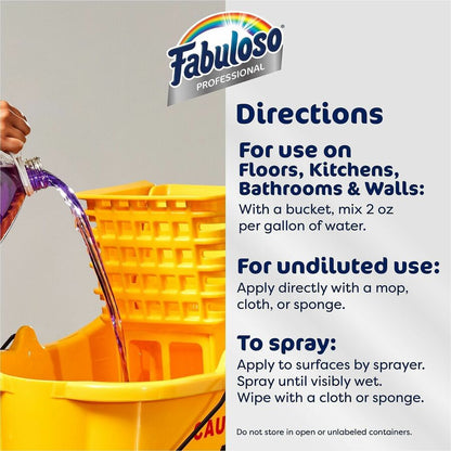 Fabuloso Ocean Multi-use Cleaner, 125 fl oz, Citrus, Fresh, Lavender Scent, 4/Carton (CPC61051911)
